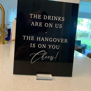 Wedding drink decor sign